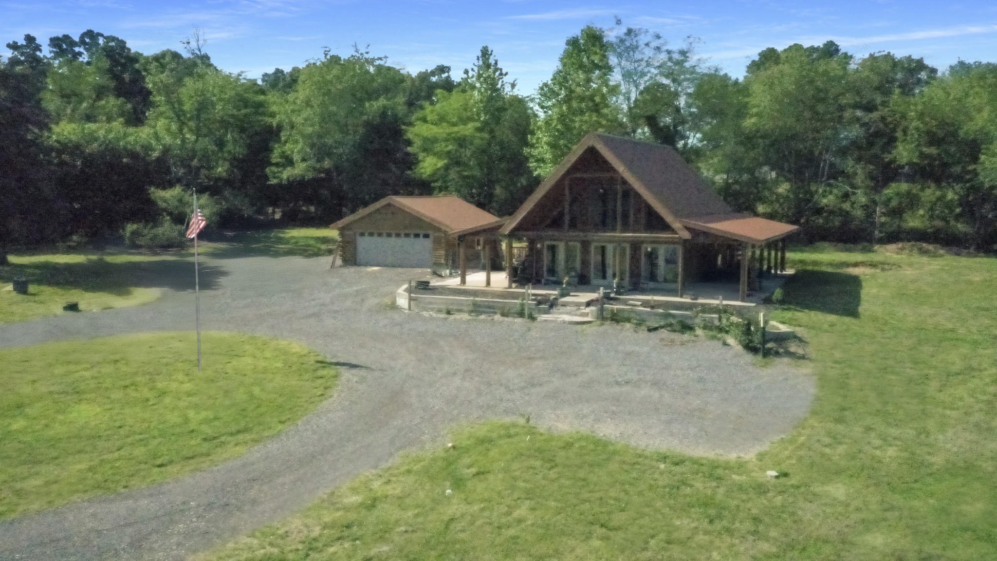 an outdoor space with garden view