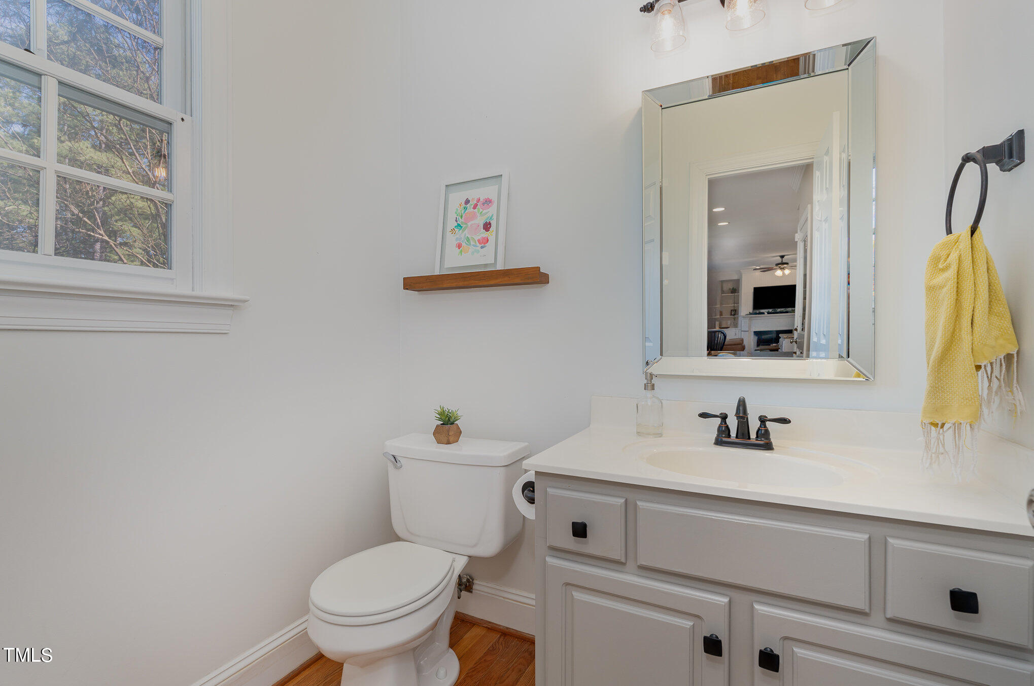 2500 Harptree Court Raleigh, NC 27613 - Photo 19 of 44 a bathroom with a toilet sink and mirror