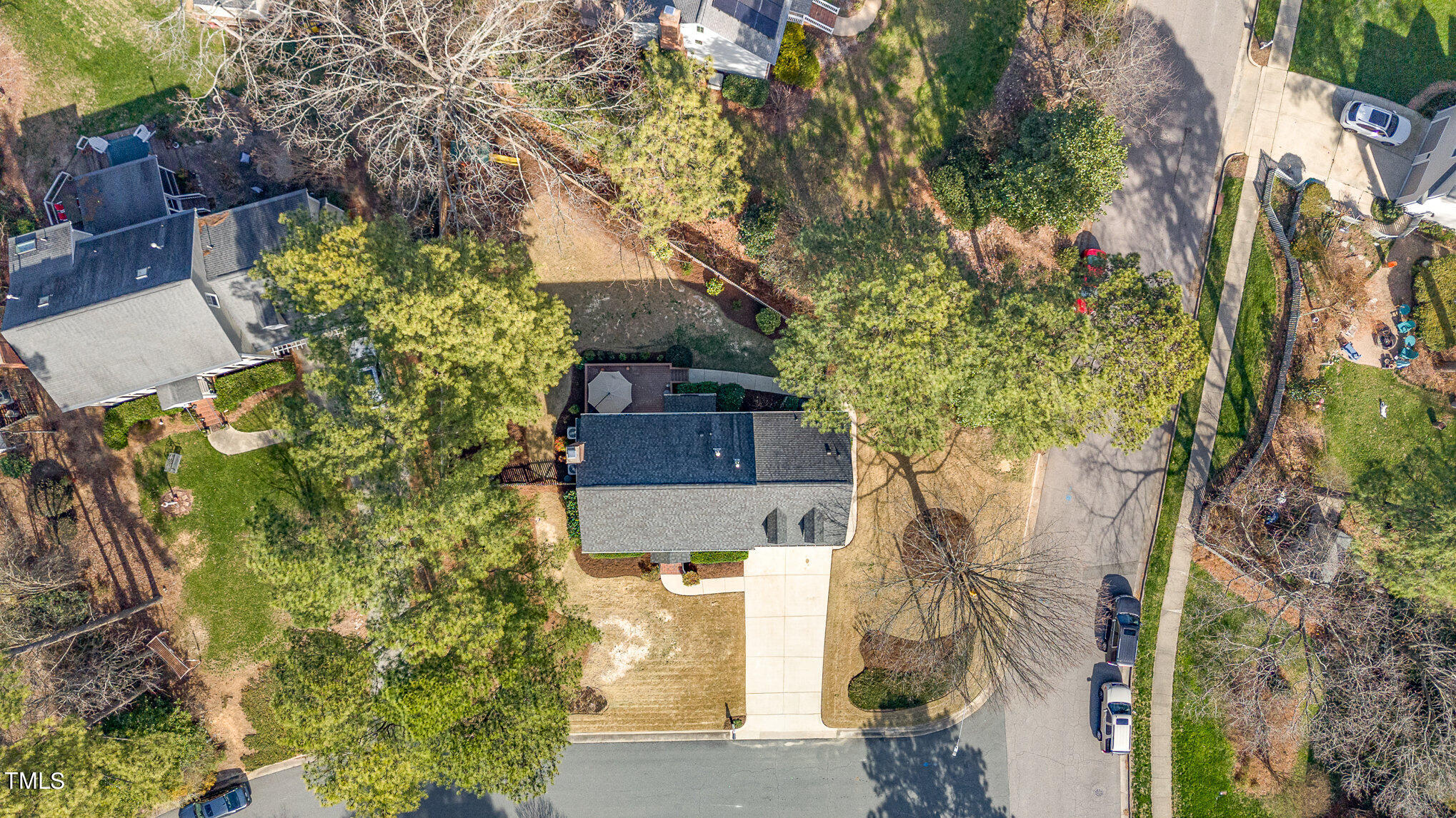 2500 Harptree Court Raleigh, NC 27613 - Photo 37 of 44 an aerial view of a house with a yard