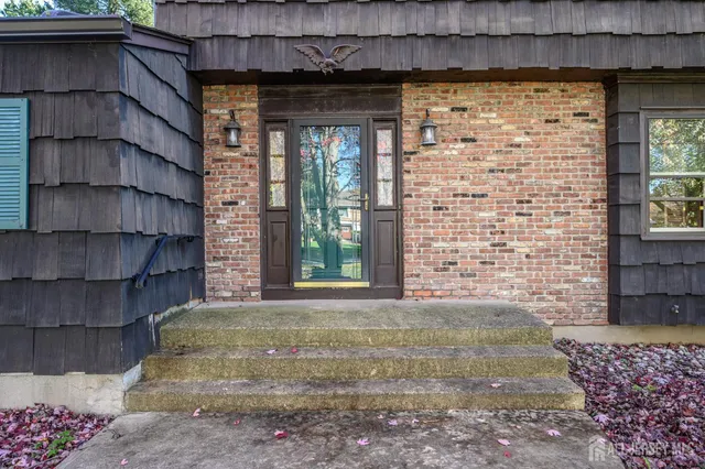 a view of front door of house