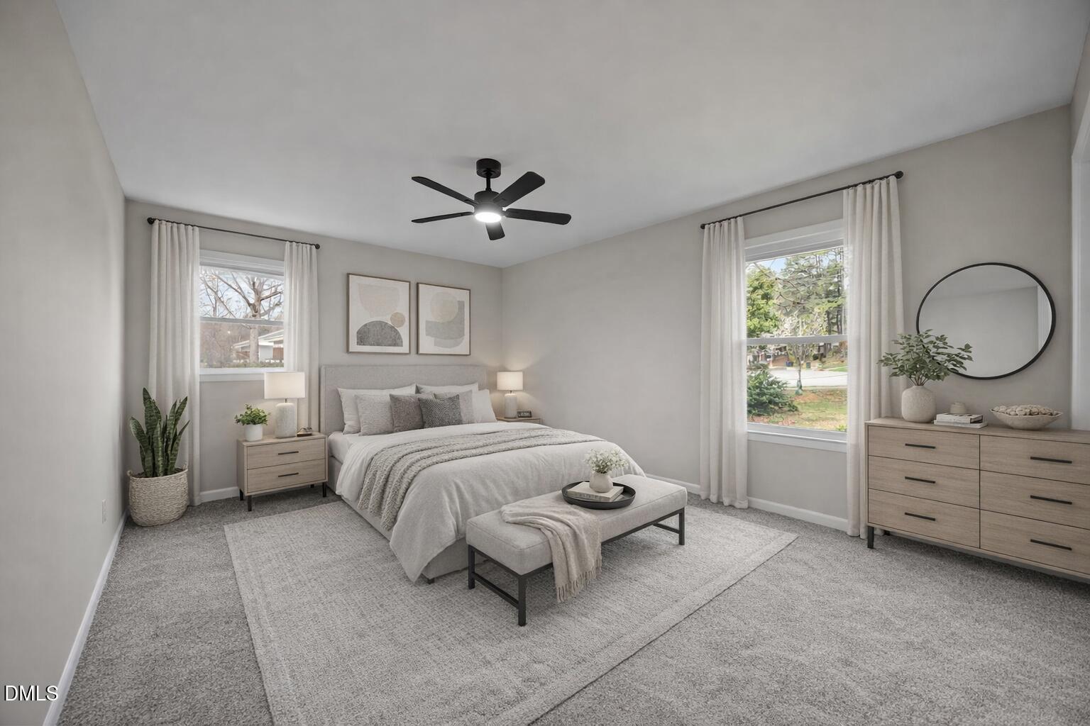 637 Buck Jones Road Raleigh, NC 27606 - Photo 12 of 32 a bed room with a bed and a dresser