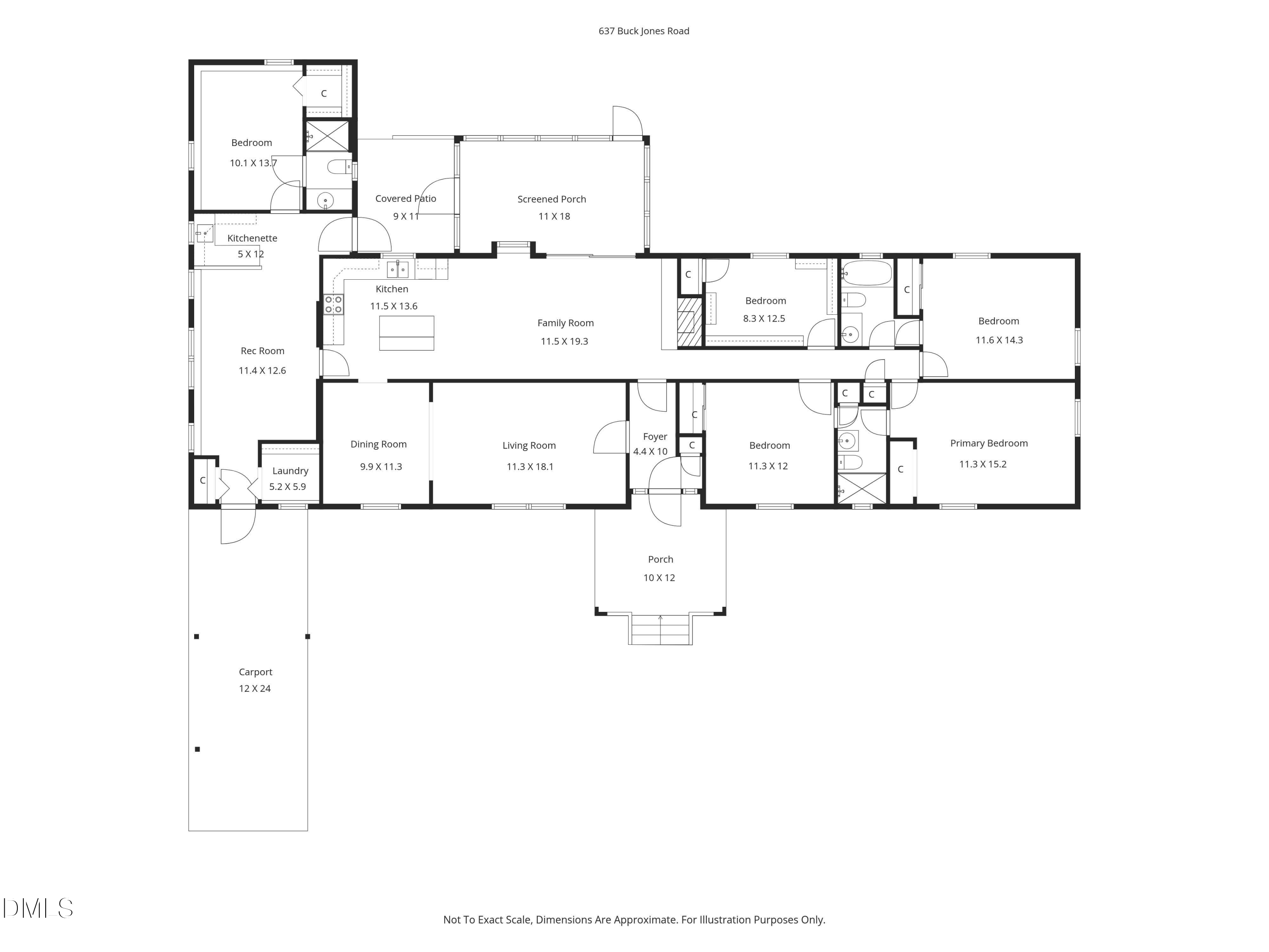 637 Buck Jones Road Raleigh, NC 27606 - Photo 32 of 32 a picture of floor plan