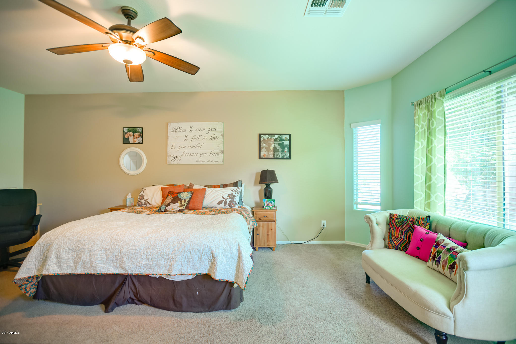 3515 East Ivanhoe Street Gilbert, AZ 85295 - Photo 30 of 49 a bedroom with a bed couch and window