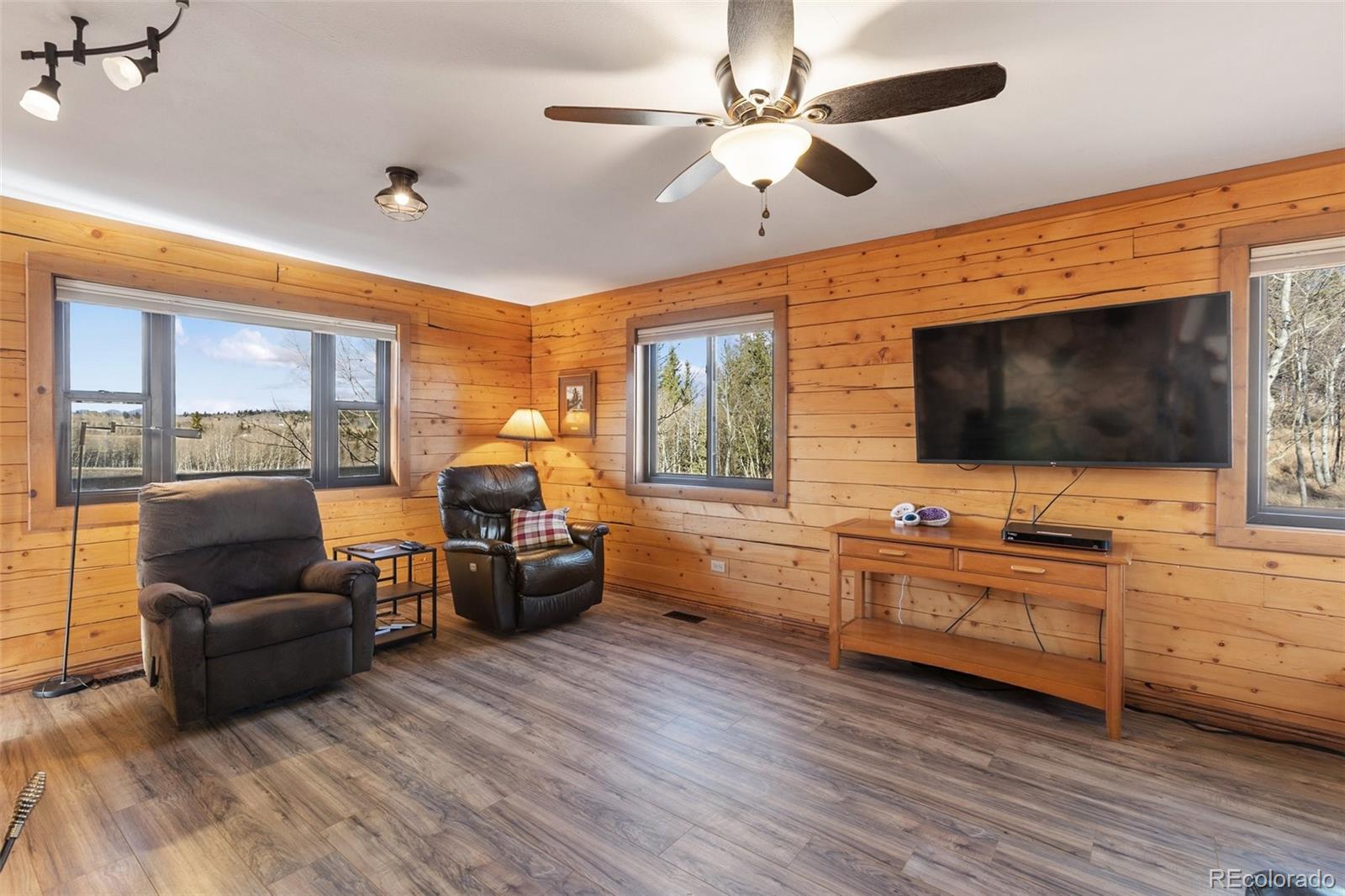 2387 Buffalo Ridge Road Como, CO 80456 - Photo 5 of 50 a living room with furniture and a flat screen tv