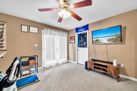 a room with gym equipment