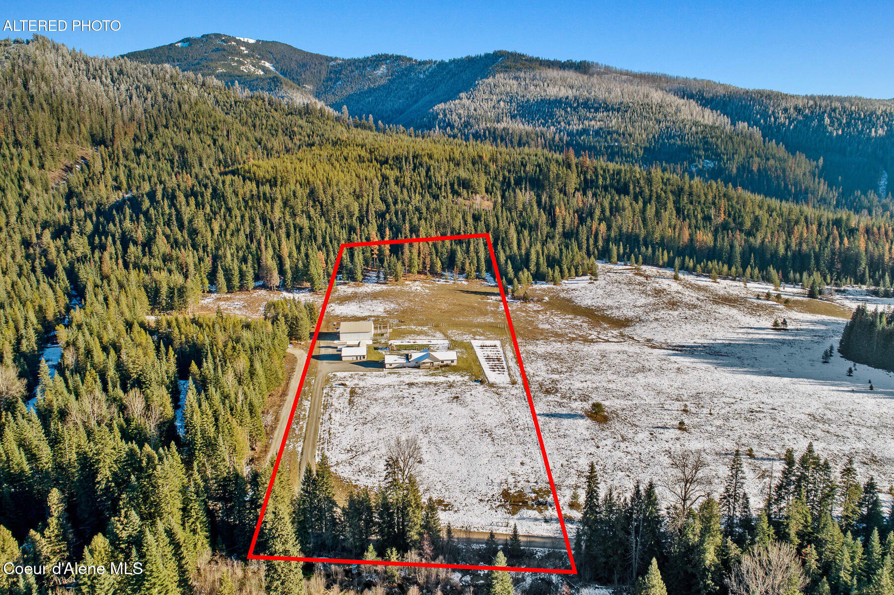 828 West Fork Eagle Creek Road Wallace, ID 83873 - Photo 44 of 65 Aerial_828WForkEagleCreekRd-7_Outlined