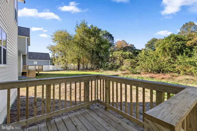 a view of a wooden deck