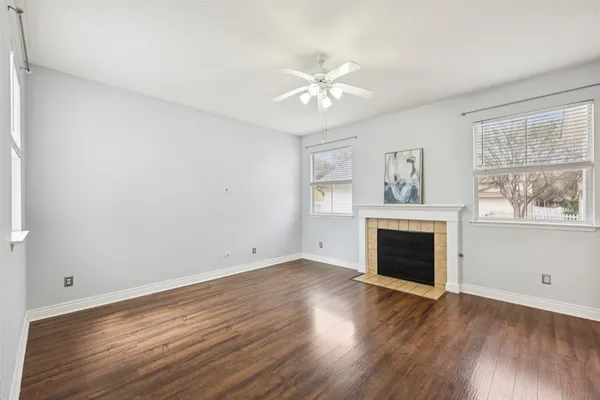 a view of entryway with wooden floor