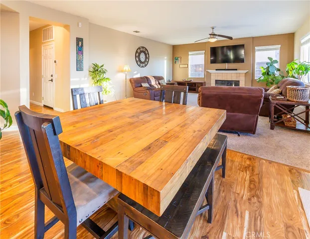 a view of a hallway with painted walls