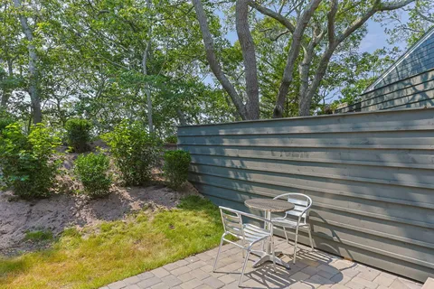 a view of outdoor space with seating