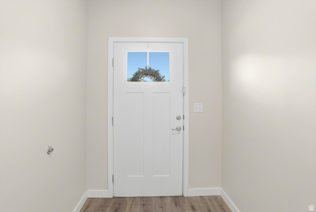 1838 West 300th Street South, Unit B Mapleton, UT 84664 - Photo 31 of 51 White entry door with upper glass panel and chrome hardware