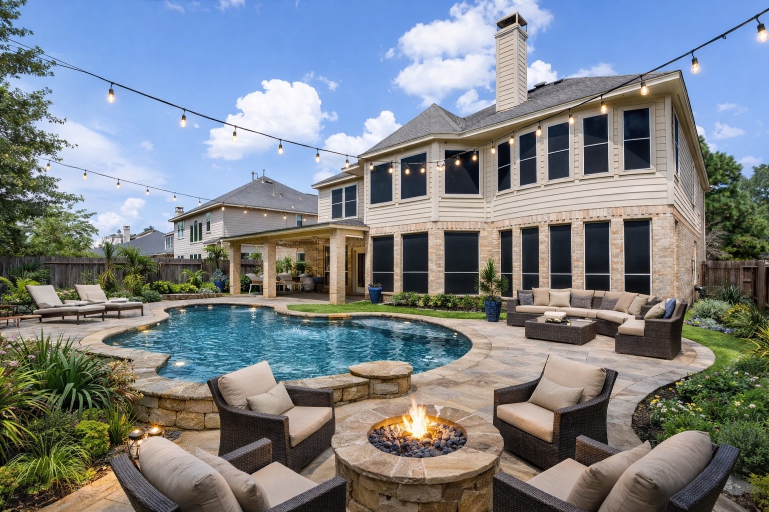 25827 Austin Springs Spring, TX 77373 - Photo 30 of 34 Ample lot with tons of backyard space. This is a rendering of a what can be easily achieved with the space!