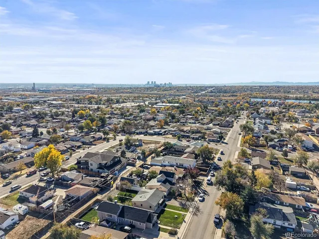 an aerial view of a city