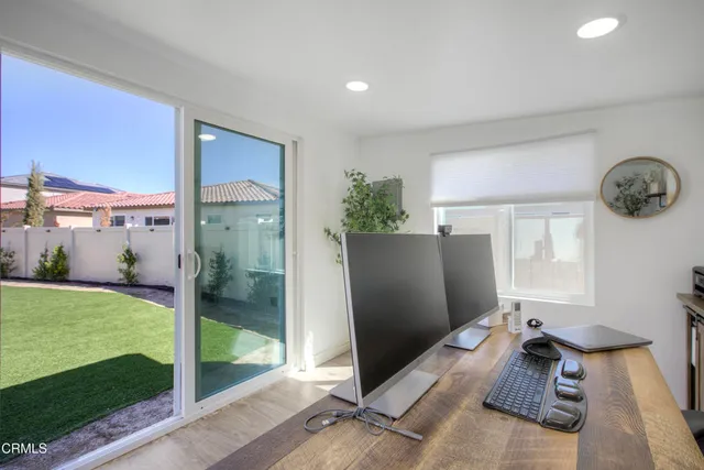 a living room with yard