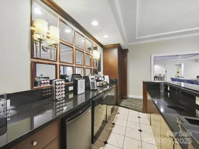 a kitchen with granite countertop lots of counter top space