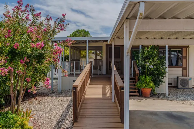 a front view of a house with entryway
