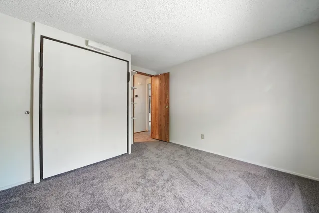 a view of a big room with wooden floor and windows