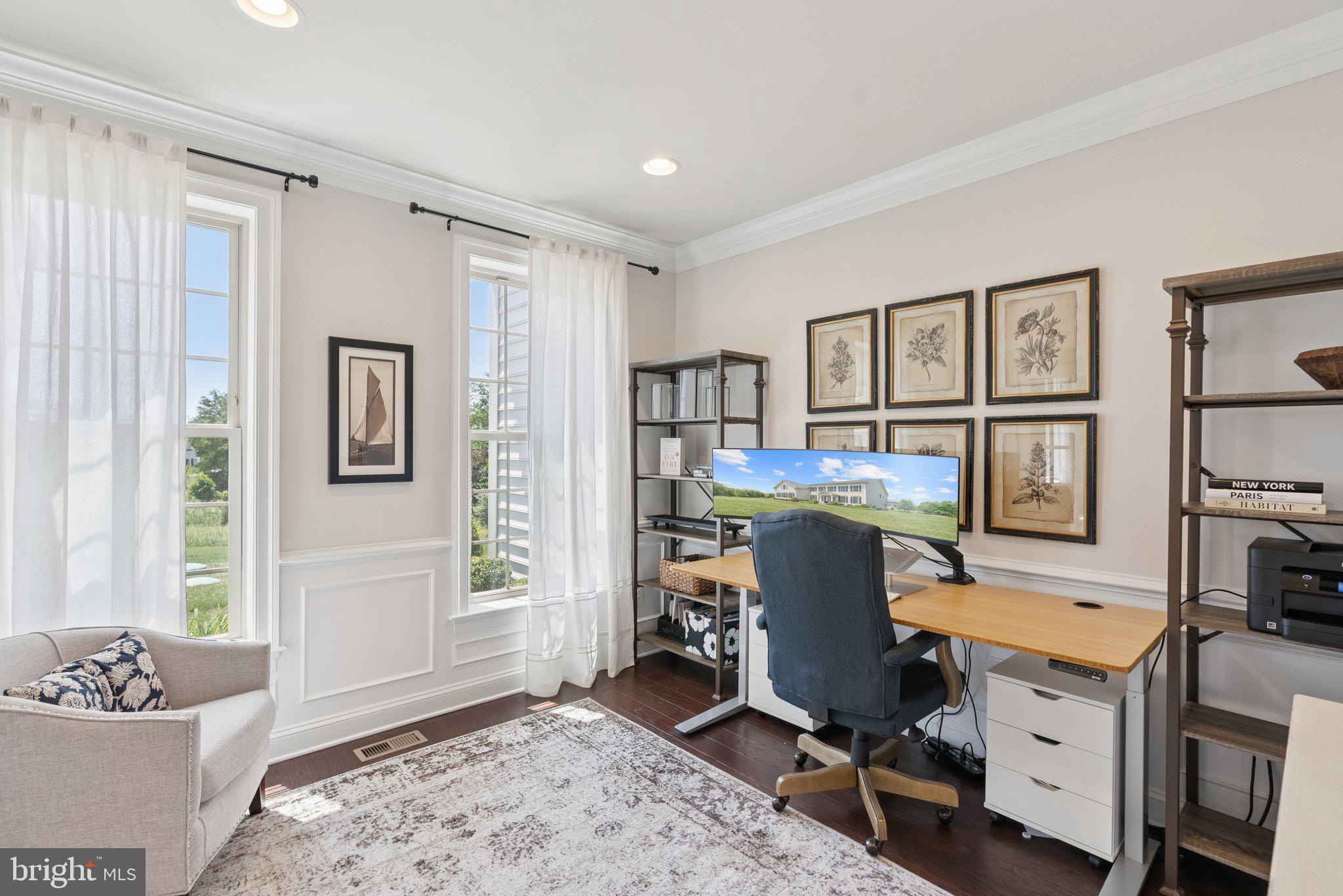 237 Barberry Lane Laytonsville, MD 20882 - Photo 19 of 70 a view of a workspace with a window and lounge chair