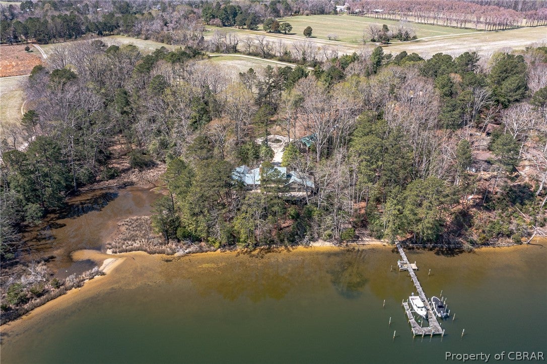 85 Rivers Bend Road Lancaster, VA 22503 - Photo 33 of 46 Aerial showing Cove off of Creek Room