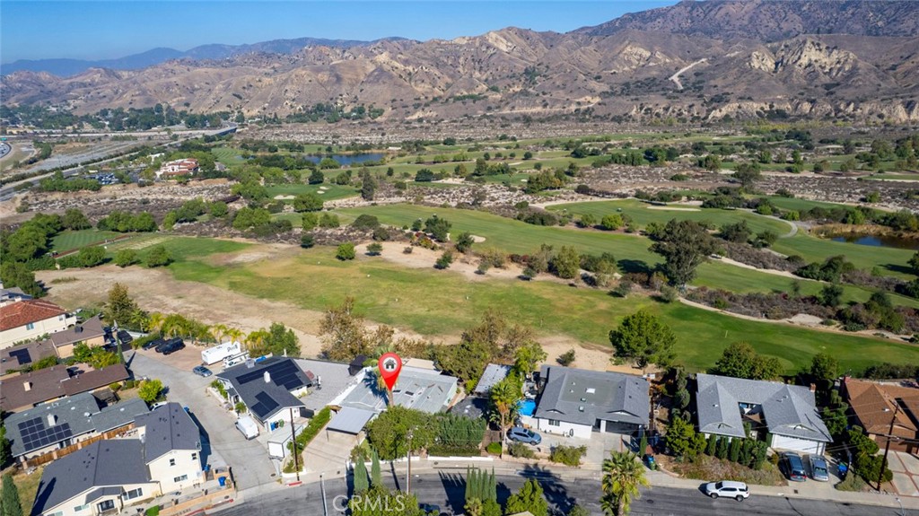 9071 Riderwood Drive Sunland, CA 91040 - Photo 45 of 46 an aerial view of residential houses with outdoor space and seating