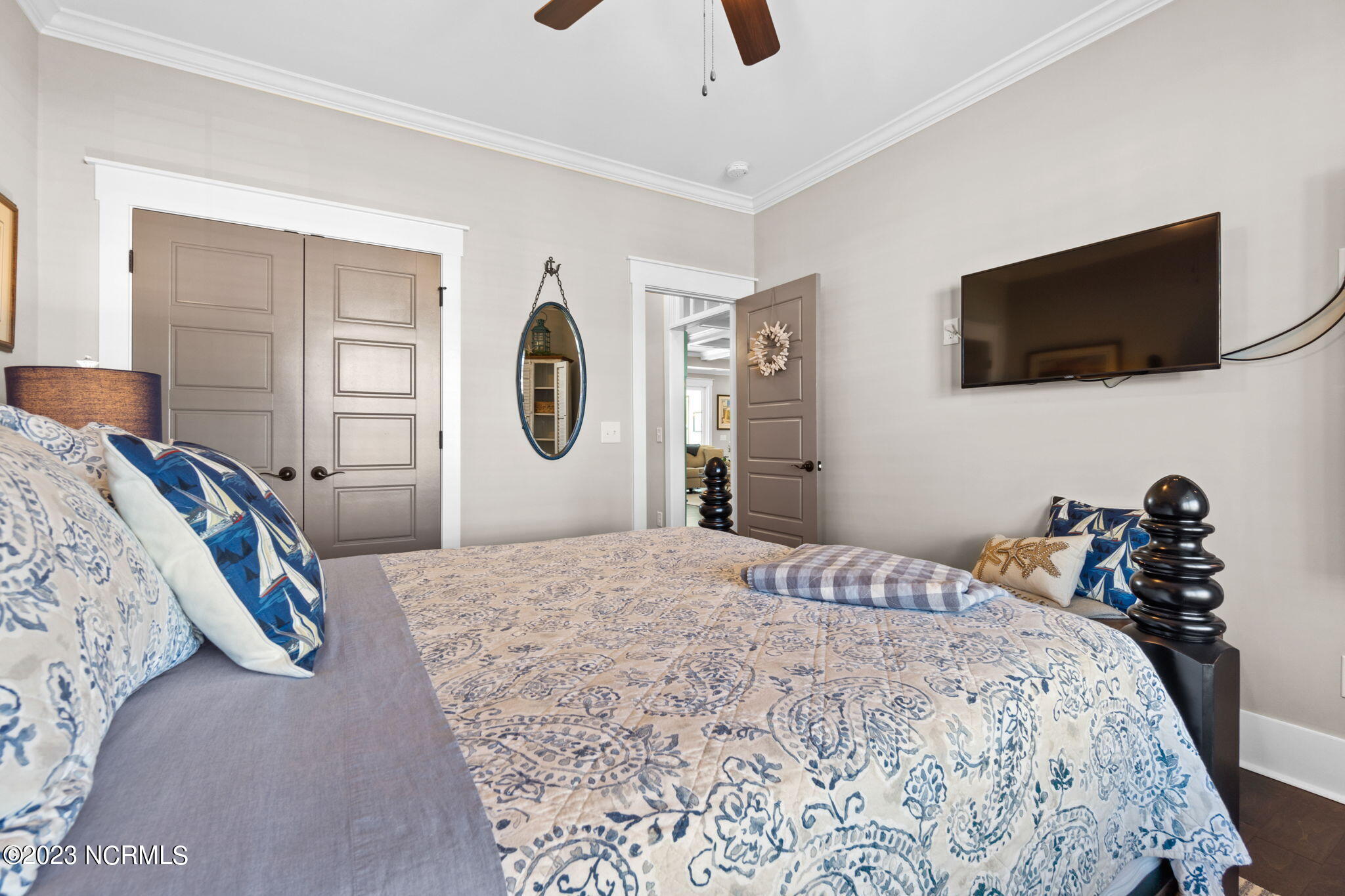 1398 Long Pond Road Southwest Ocean Isle Beach, NC 28469 - Photo 21 of 48 Guest bedroom #1; crown moulding continues thru the entire house