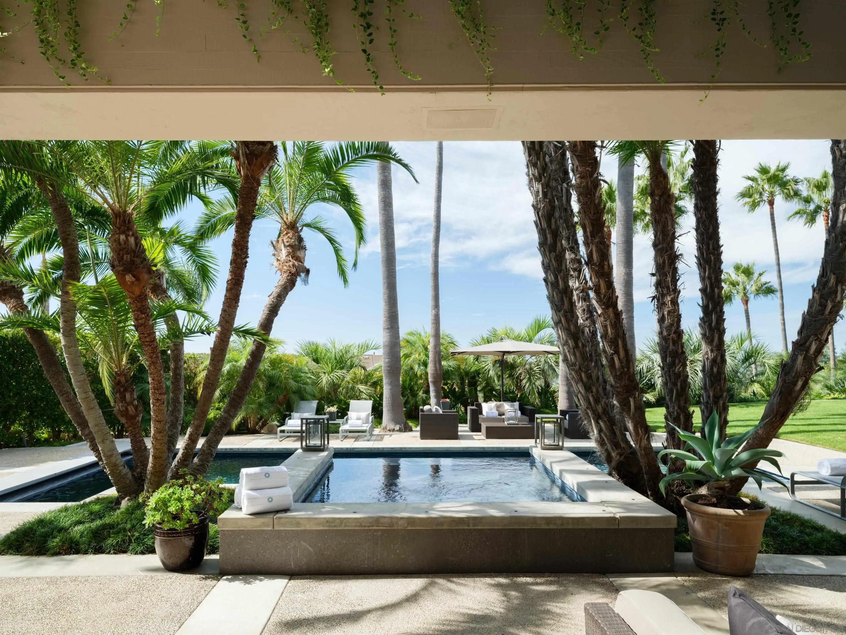 8633 Ruette Monte Carlo La Jolla, CA 92037 - Photo 35 of 48 a view of a swimming pool with a patio