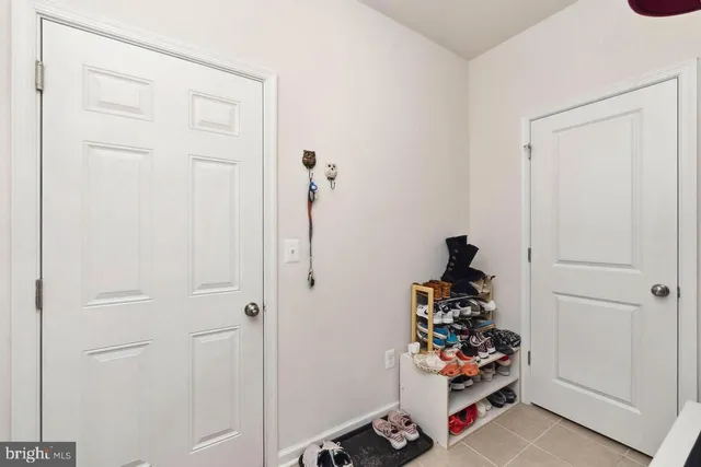 an entryway with lots of play room