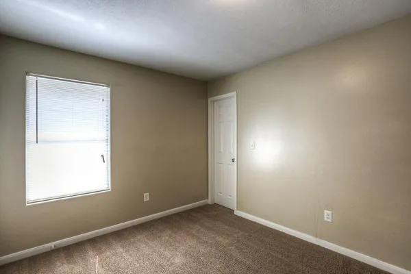 an empty room with a window