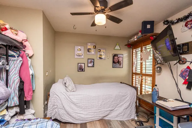 a view of a backyard