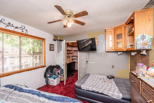 an aerial view of multiple house