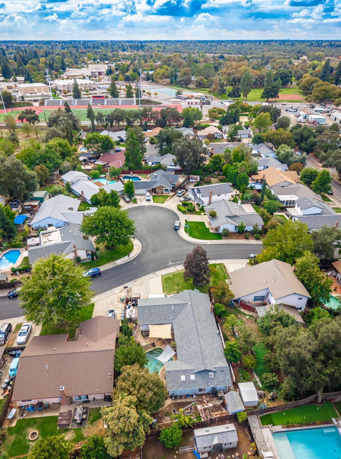 2266 River Trails Circle Rancho Cordova, CA 95670 - Photo 69 of 86 an aerial view of residential houses with outdoor space