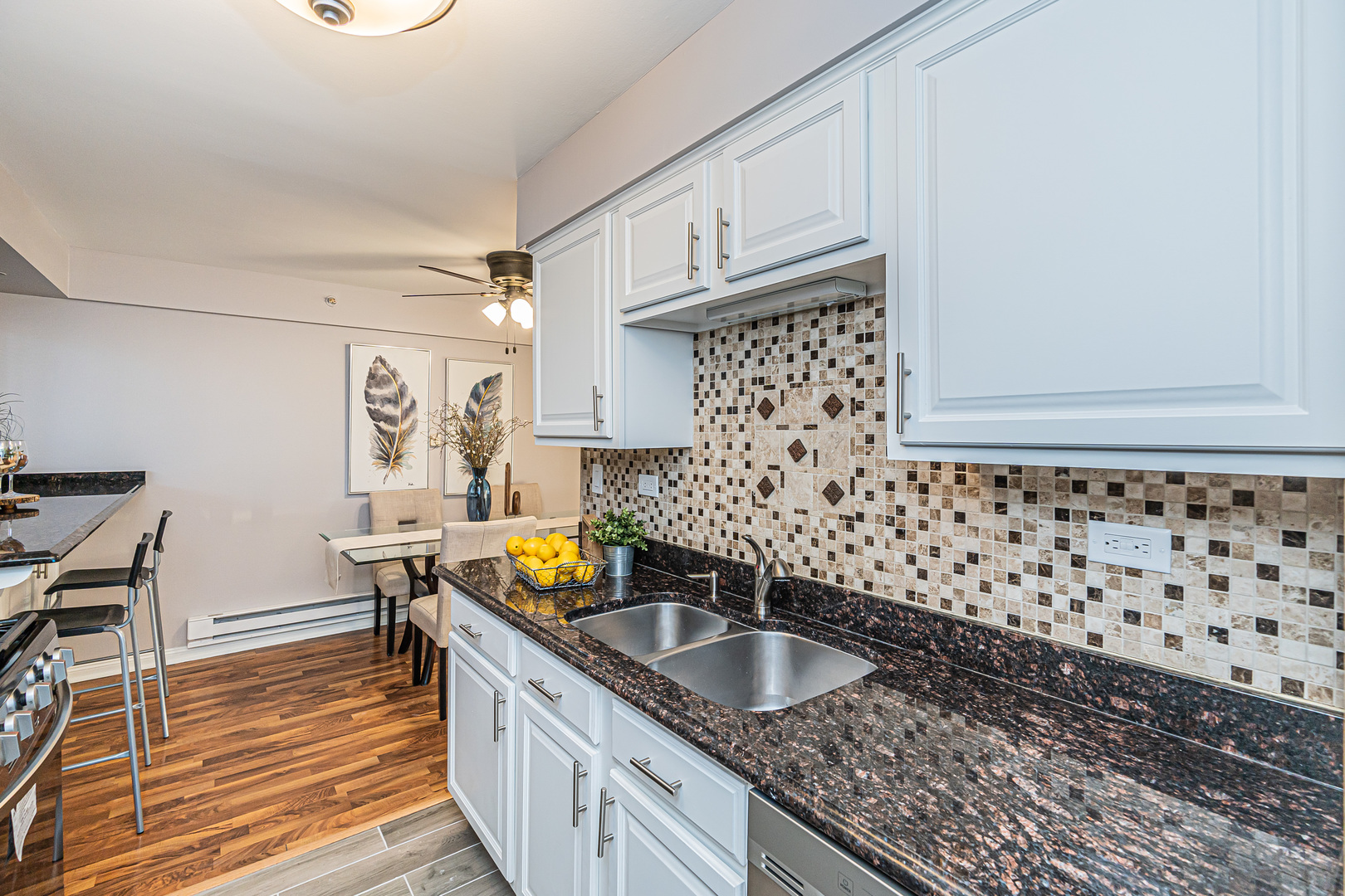 1480 Busse Road, Unit 1D Mount Prospect, IL 60056 - Photo 12 of 34 a kitchen with granite countertop a sink and a stove