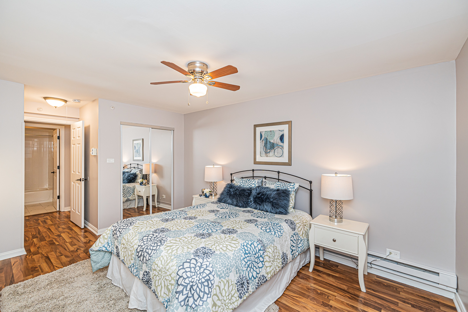 1480 Busse Road, Unit 1D Mount Prospect, IL 60056 - Photo 10 of 34 a bedroom with a bed and a table