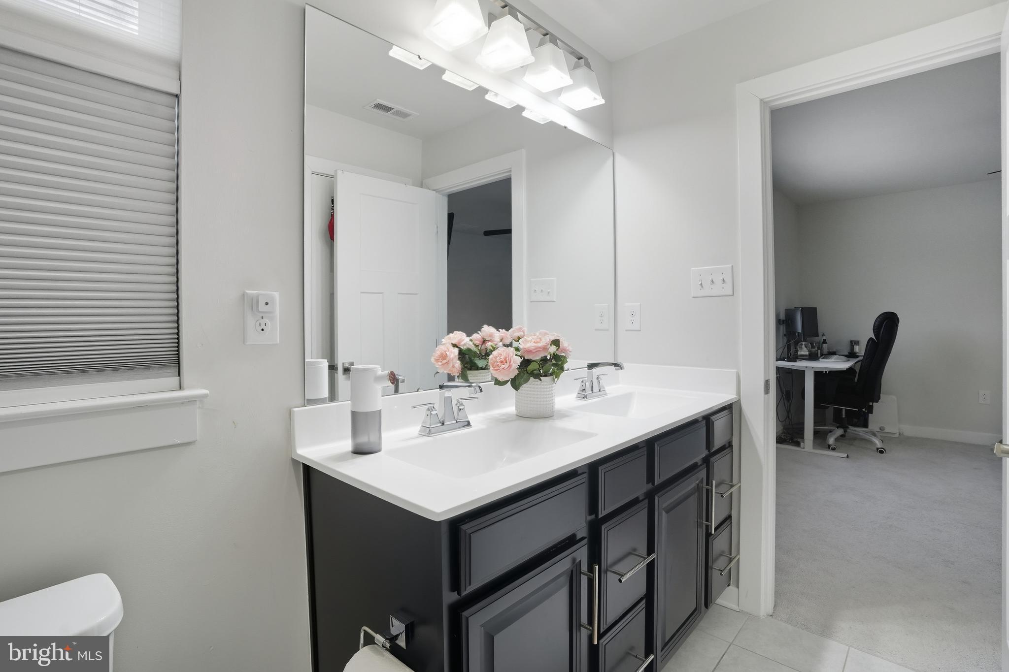 214 Pixie Moss Road Pottstown, PA 19464 - Photo 17 of 27 a bathroom with a sink vanity and a mirror