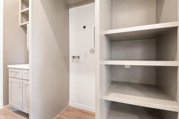 a close view of closet