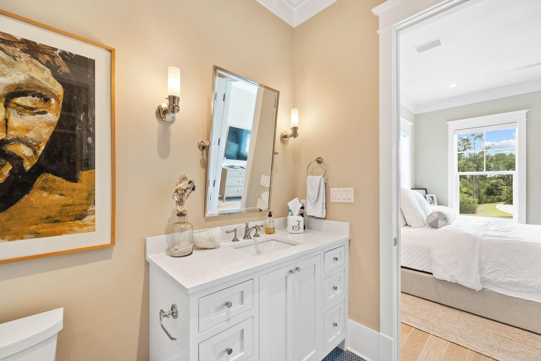 12 Needle Cast Ln Inlet Beach Inlet Beach, FL 32461 - Photo 49 of 74 a bathroom with a sink and a mirror
