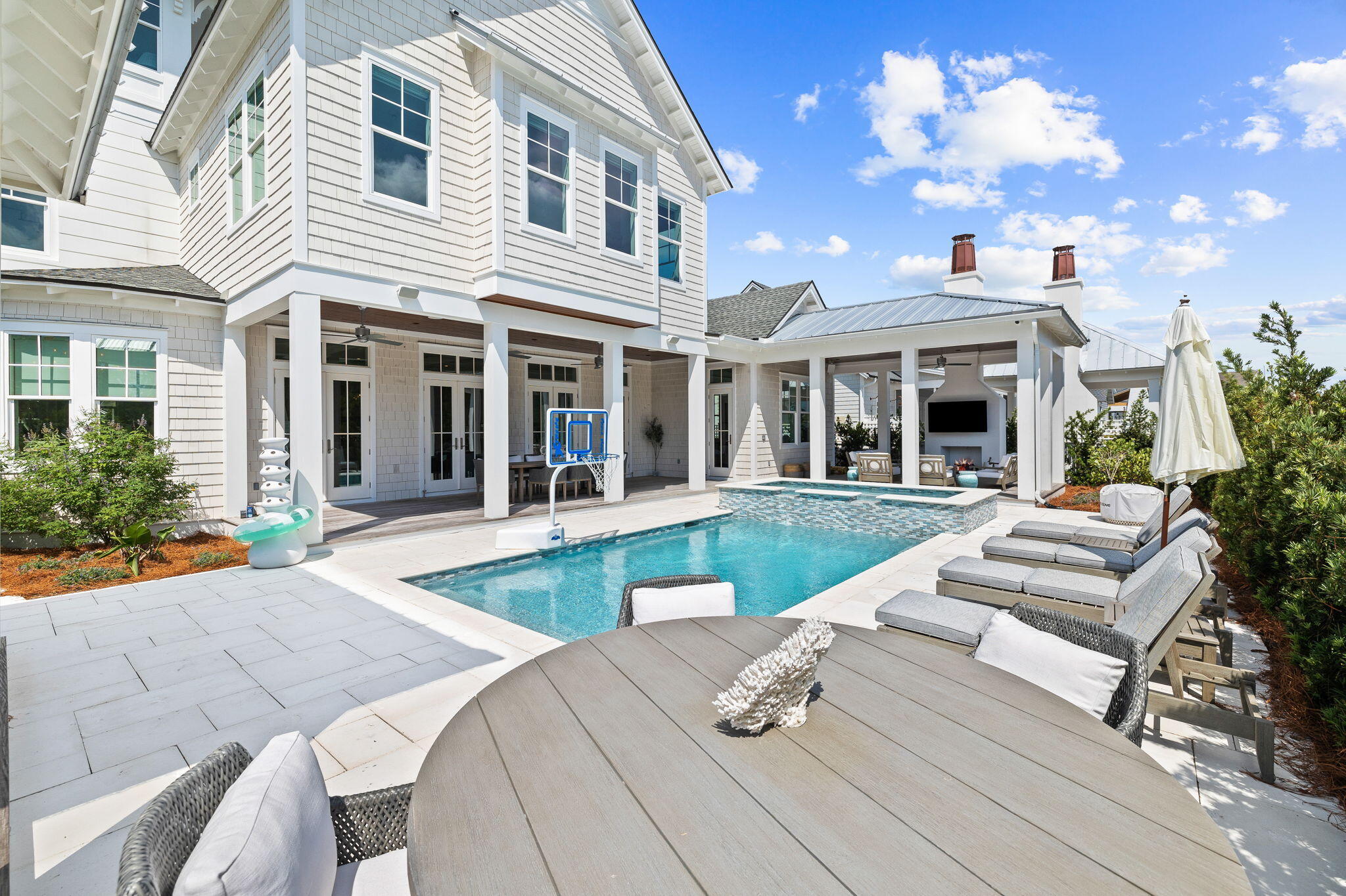12 Needle Cast Ln Inlet Beach Inlet Beach, FL 32461 - Photo 64 of 74 a view of a house with swimming pool and sitting area