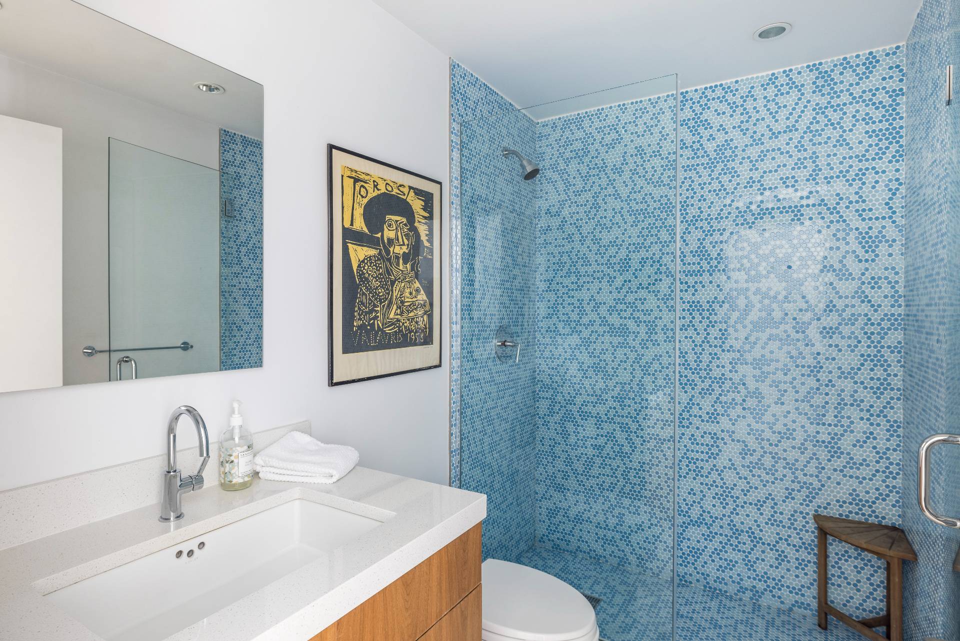 26 Oyster Shores Road East Hampton, NY 11937 - Photo 17 of 17 a bathroom with a sink a toilet and mirror