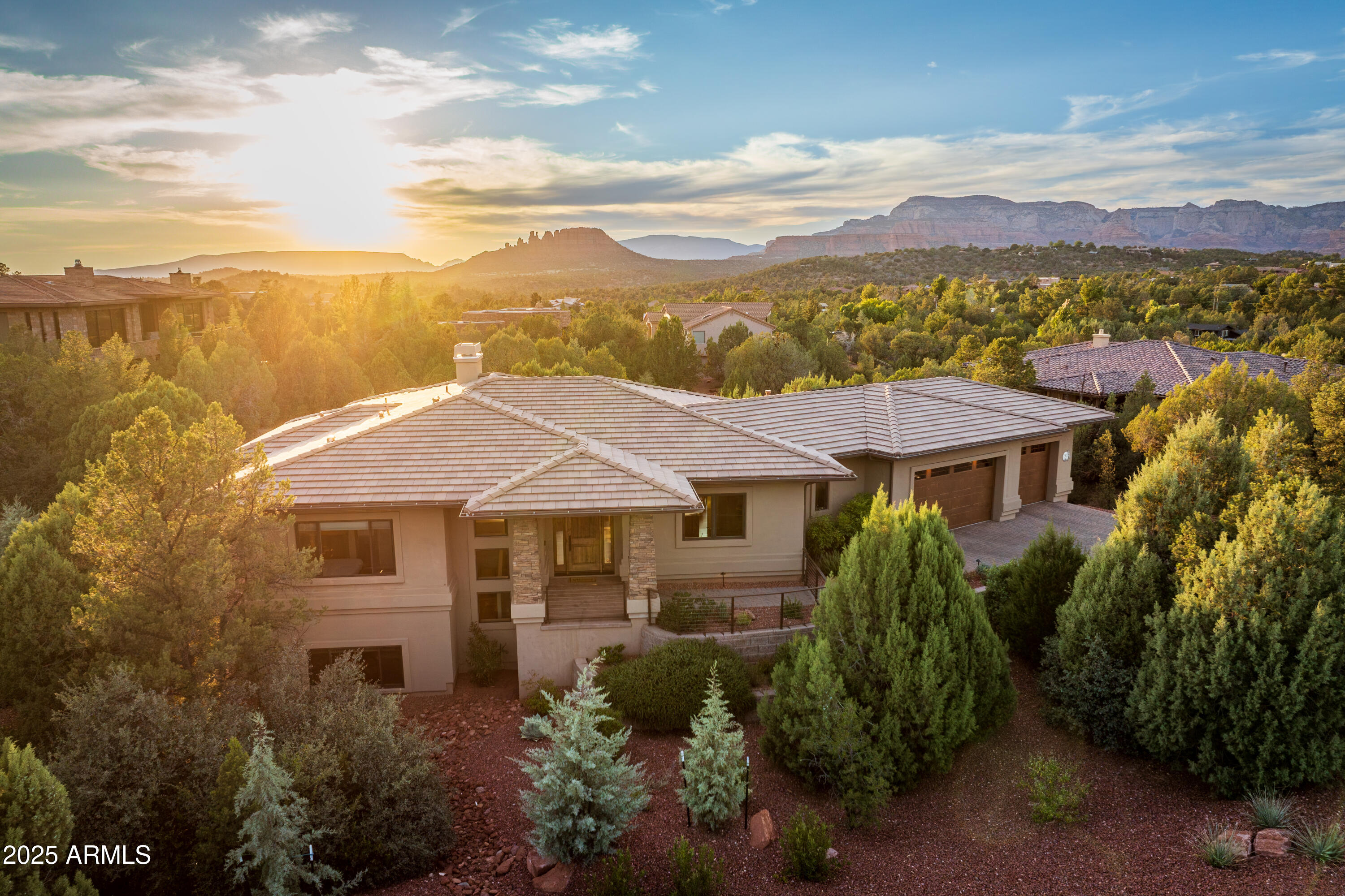 150 Rimstone Circle Sedona, AZ 86336 - Photo 33 of 38 a view of a house with a garden