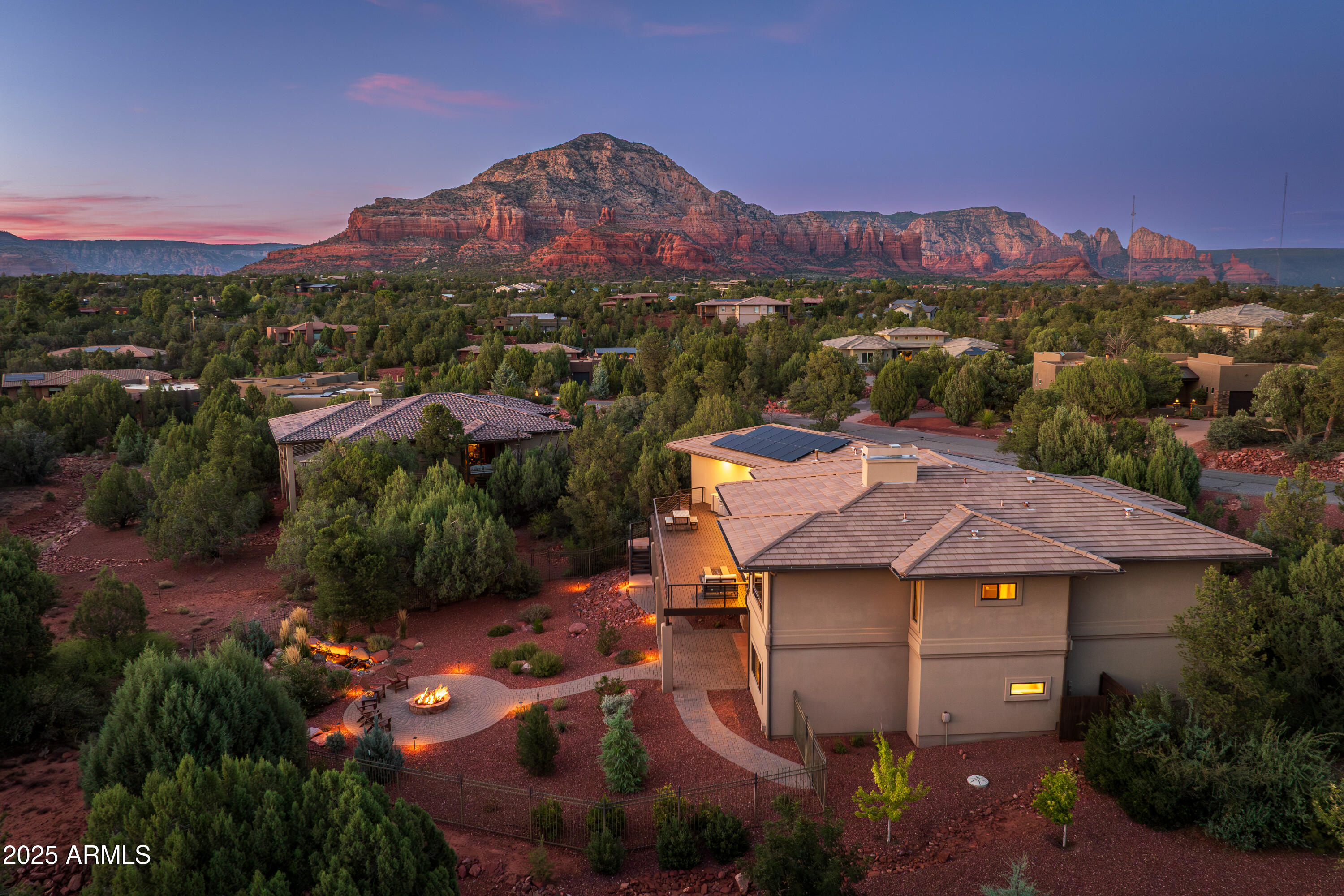 150 Rimstone Circle Sedona, AZ 86336 - Photo 4 of 38 a view of a town with mountains in the background