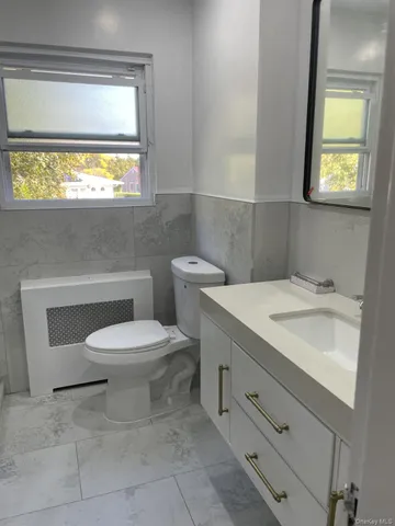 a bathroom with a toilet a sink and a window