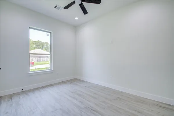 an empty room with a window