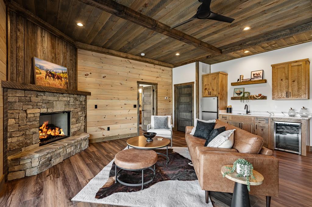 5 High Ridge Road Epworth, GA 30541 - Photo 22 of 27 a living room with furniture and a fireplace
