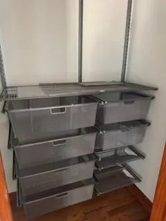 a close view of closet