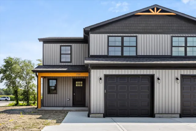 a front view of a house