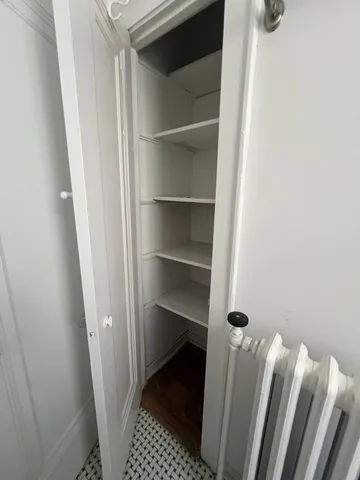 a view of a walk in closet