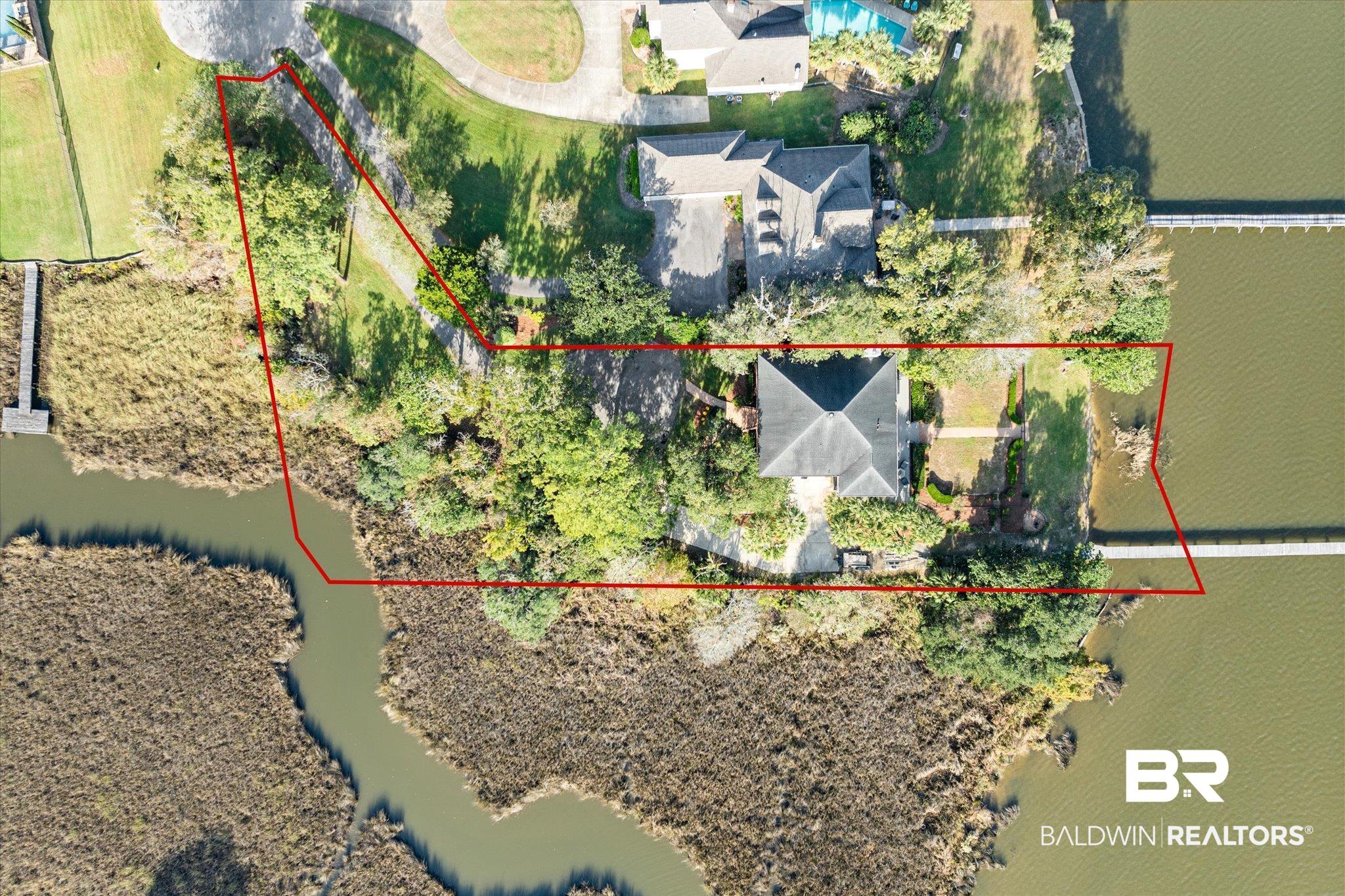 4930 River Trace Theodore, AL 36582 - Photo 44 of 57 Aerial view with a water view