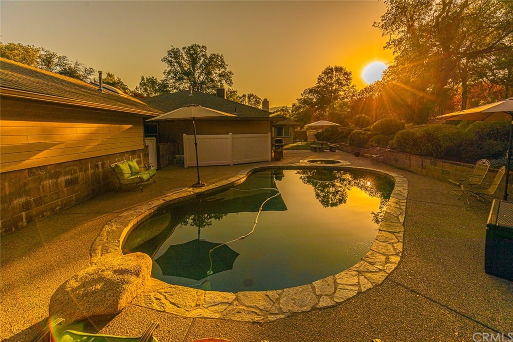 4902 Hidden Springs Road Mariposa, CA 95338 - Photo 1 of 1 Heated pebble tech pool and spa at sunrise!!! COFFEE ANYONE??...Morning SWIM!!