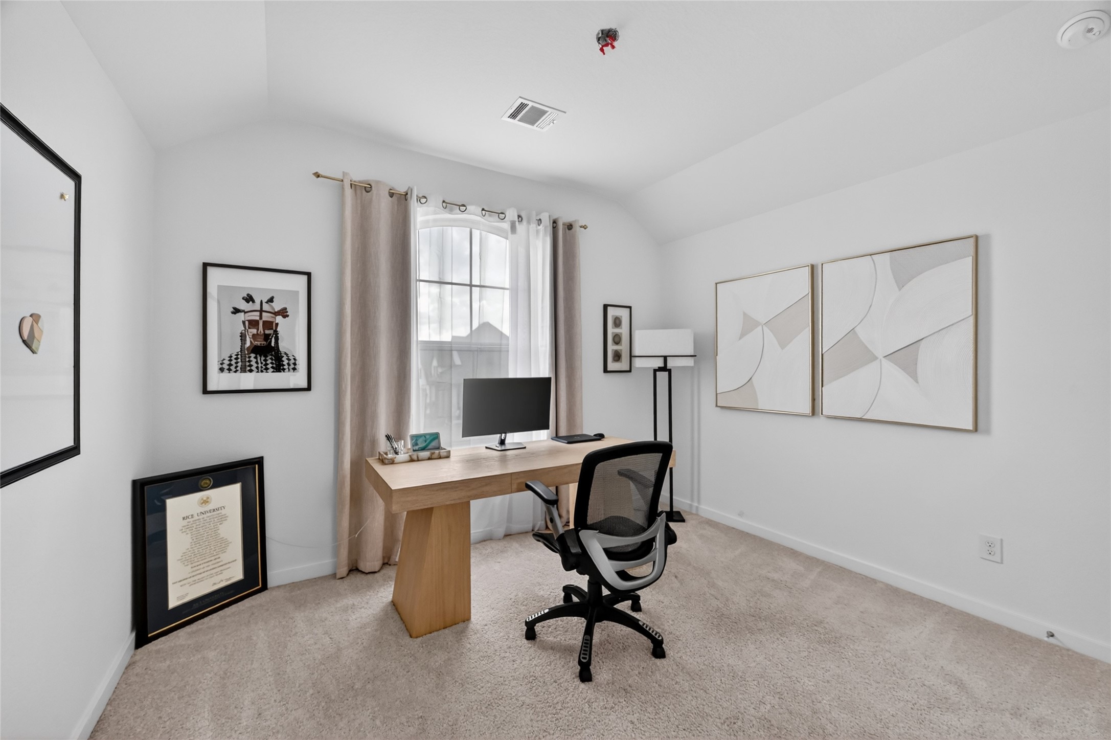4439 Stone Ridge Lane Manvel, TX 77578 - Photo 36 of 48 a view of a workspace with furniture and a window