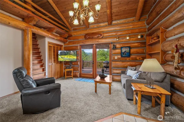 a outdoor living space with furniture